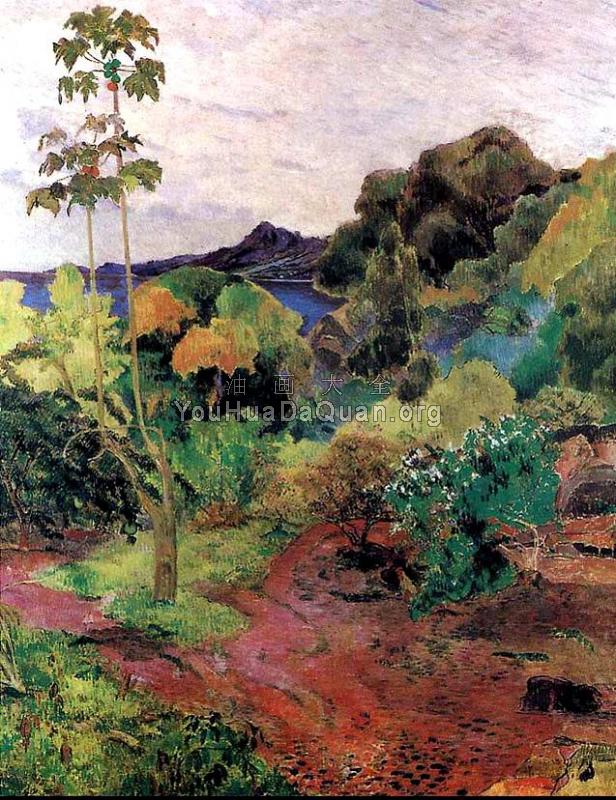 Martinique Landscape - 保罗·高更